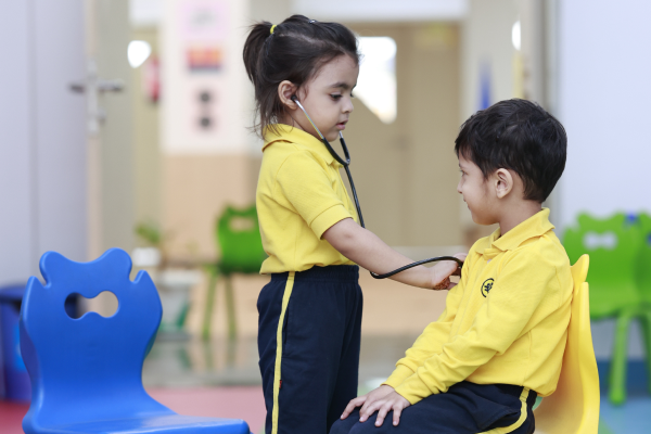 Children exploring creative play and arts during Choice Time